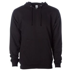 NEW Independent midweight hooded pullover sweatshirt SS4500, Black, Medium